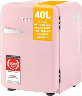 Retro mini koelkast - roze