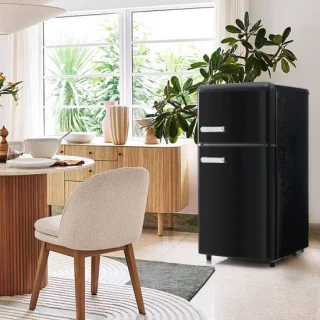 Retro Minikoelkast Tafelmodel 72L Zwart