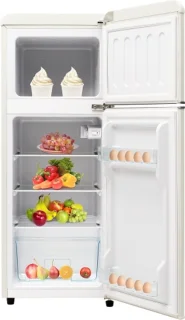 Retrokoelkast koel-vriescombinatie 105,5 cm tweedeurs 92L totaalvolume