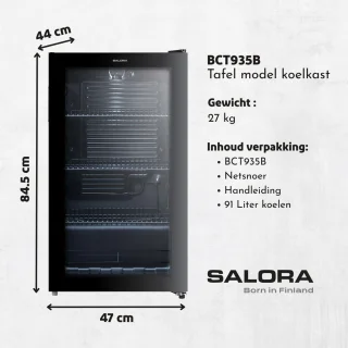 Salora BCT935B Tafelmodel Koelkast