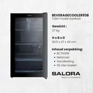 Salora BEVERAGECOOLER93B - Tafelmodel koelkast