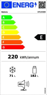 Salora CFC2530B koel-vriescombinatie