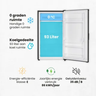 Salora COOLFREEZE47BL Tafelmodel Koelkast