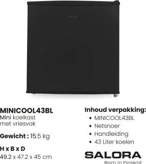 Salora MINICOOL43BL Minikoelkast