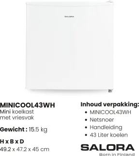 Salora MINICOOL43WH Mini Koelkast