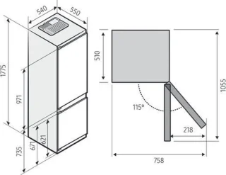 Samsung BRB26605DWW Koel-vriescombinatie Inbouw