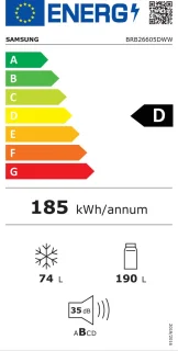 Samsung BRB26605DWW Koel-vriescombinatie Inbouw