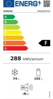 Samsung BRB26605FWW Inbouw Koelvriescombinatie Wit