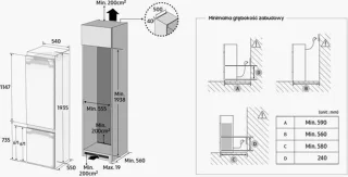 Samsung BRB30615EWW Inbouw Koelvriescombinatie