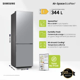 Samsung RB33B612ESA Koelkast Zilver Roestvrijstaal 344L