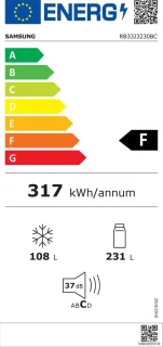 Samsung RB33J3230BC Koelvriescombinatie