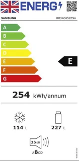 Samsung RB34C652ESA Koelkast Vrijstaand Zilver 341L