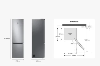 Samsung RB34C705CS9 Vrijstaande koel-vriescombinatie