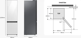 Samsung RB38A7CGTS9 Koel-vriescombinatie 387L Zilver