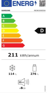 Samsung RB38C600DSA/EF koel-vriescombinatie roestvrijstaal