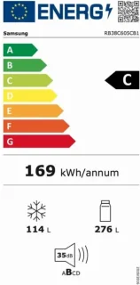 Samsung RB38C605CB1/EF koel-vriescombinatie 390L zwart wifi