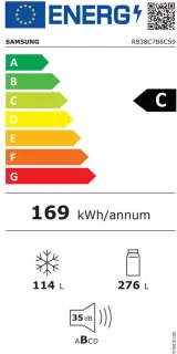 Samsung RB38C7B6CS9 Koel-vriescombinatie Roestvrijstaal