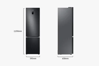 Samsung RB38T674EB1 koel-vriescombinatie grafiet 385 l vrijstaand