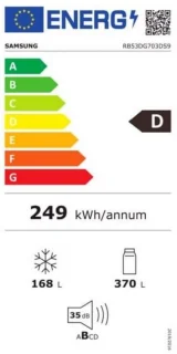 Samsung RB53DG703DS9EF koelvriescombinatie 538L roestvrijstaal