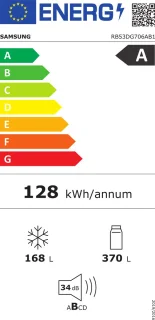 Samsung RB53DG706AB1 Koel-vriescombinatie Extra Breed