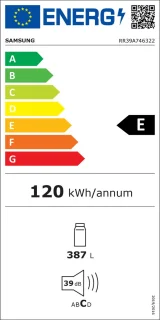 Samsung RR39A746322 koelkast zwart 387L vrijstaand