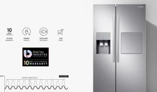 Samsung RS50N3903SA Amerikaanse koelkast zilver