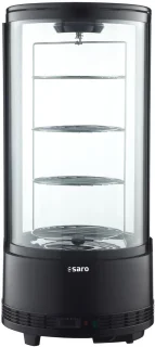 SARO ELIZA Taartvitrine Rond Zwart