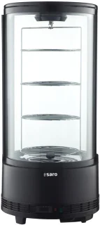SARO ELIZA Taartvitrine Rond Zwart