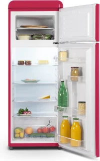 Schneider SCDD208VHAW koel-vriescombinatie vrijstaand 211L roze