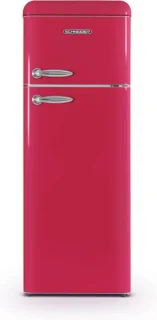 Schneider SCDD208VHAW koel-vriescombinatie vrijstaand 211L roze