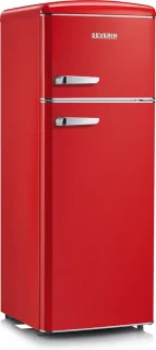 Severin 8930 Retro Koelvriescombinatie Rood