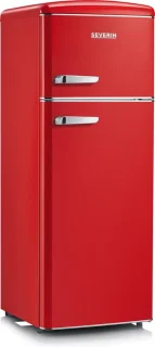 Severin 8930 Retro Koelvriescombinatie Rood