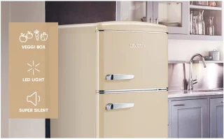 Severin 8933 Retro Koelvriescombinatie Beige