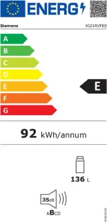 Siemens iQ300 KI21RVFE0 Inbouwkoelkast