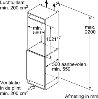 Siemens iQ300 KI31RVFE0 Inbouwkoelkast