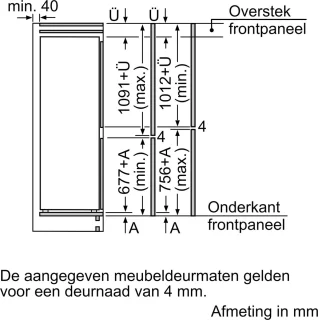 Siemens iQ300 KI86NVSE0 Inbouw koel-vriescombinatie