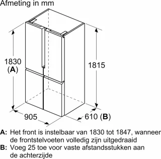 Siemens iQ500 KF96NAXEA Amerikaanse koelkast zwart
