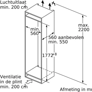 Siemens iQ500 KI81RADE0 Inbouwkoelkast