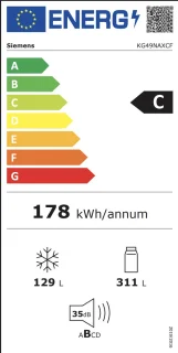 Siemens KG49NAXCF koel-vriescombinatie