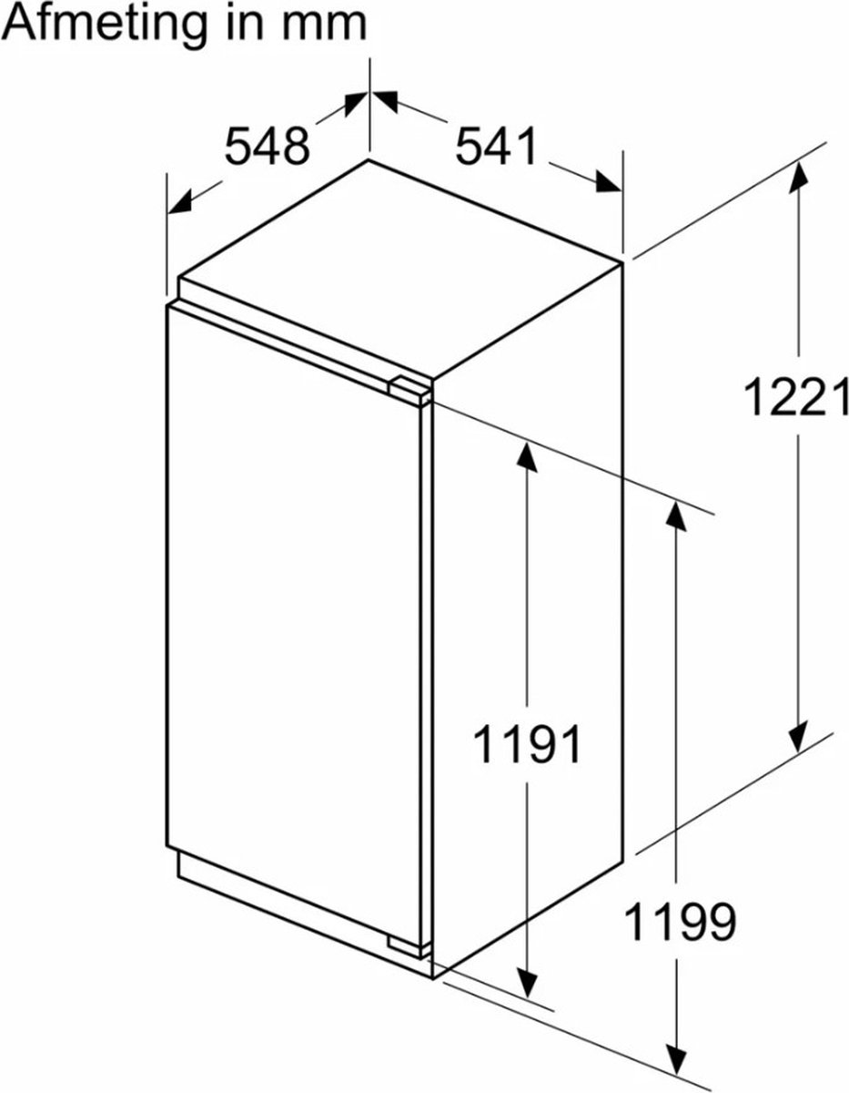 Siemens KI41R2FE0 inbouwkoelkast