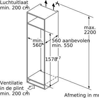 Siemens KI72LADE0 Inbouwkoelkast