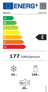 Siemens KI82LVFE0 inbouwkoelkast 178 cm
