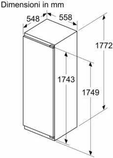 Siemens KI82LVFE0 inbouwkoelkast 178 cm
