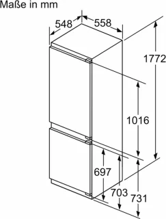 Siemens KI86NADD0 inbouw koelvriescombinatie 178 cm