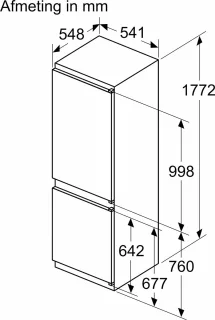 Siemens KI86V5SE0 iQ100 Inbouw koel-vriescombinatie