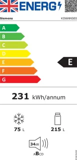 Siemens KI96NNSE0 iQ100 Inbouw koel-vriescombinatie