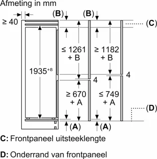 Siemens KI96NNSE0 iQ100 Inbouw koel-vriescombinatie