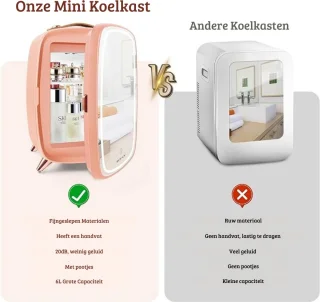 Skincare Beauty Fridge Mini Koelkast 6L Flamingo