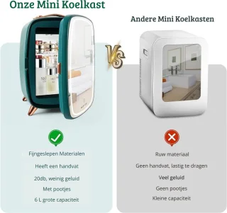 Skincare Beauty Fridge Mini Koelkast 6L Groen