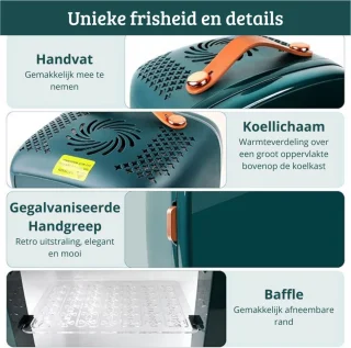 Skincare Beauty Fridge Mini Koelkast 6L Groen